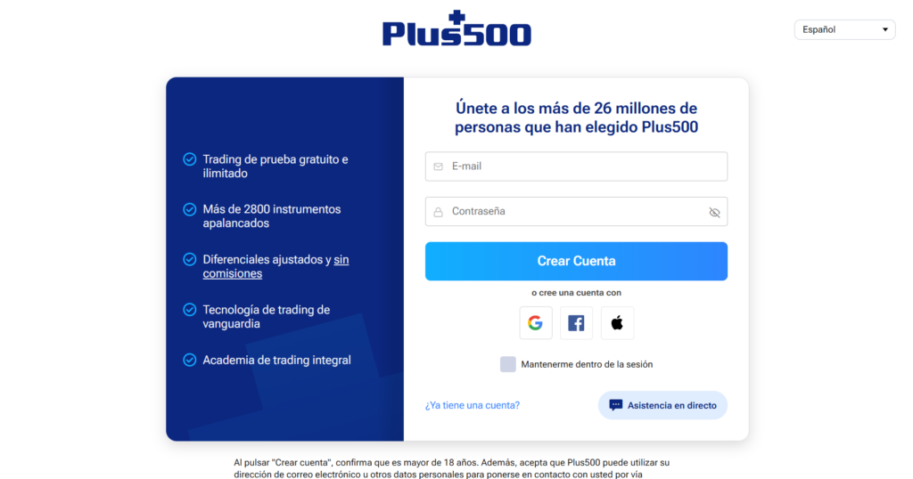 Cómo Registrarse en Plus500