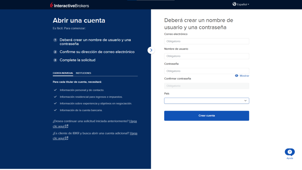 Cómo registrarse en Interactive Brokers